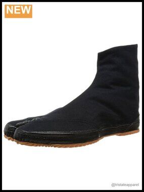 Japanese Tabi Shoes with Clips Rubber Sole Pull-On